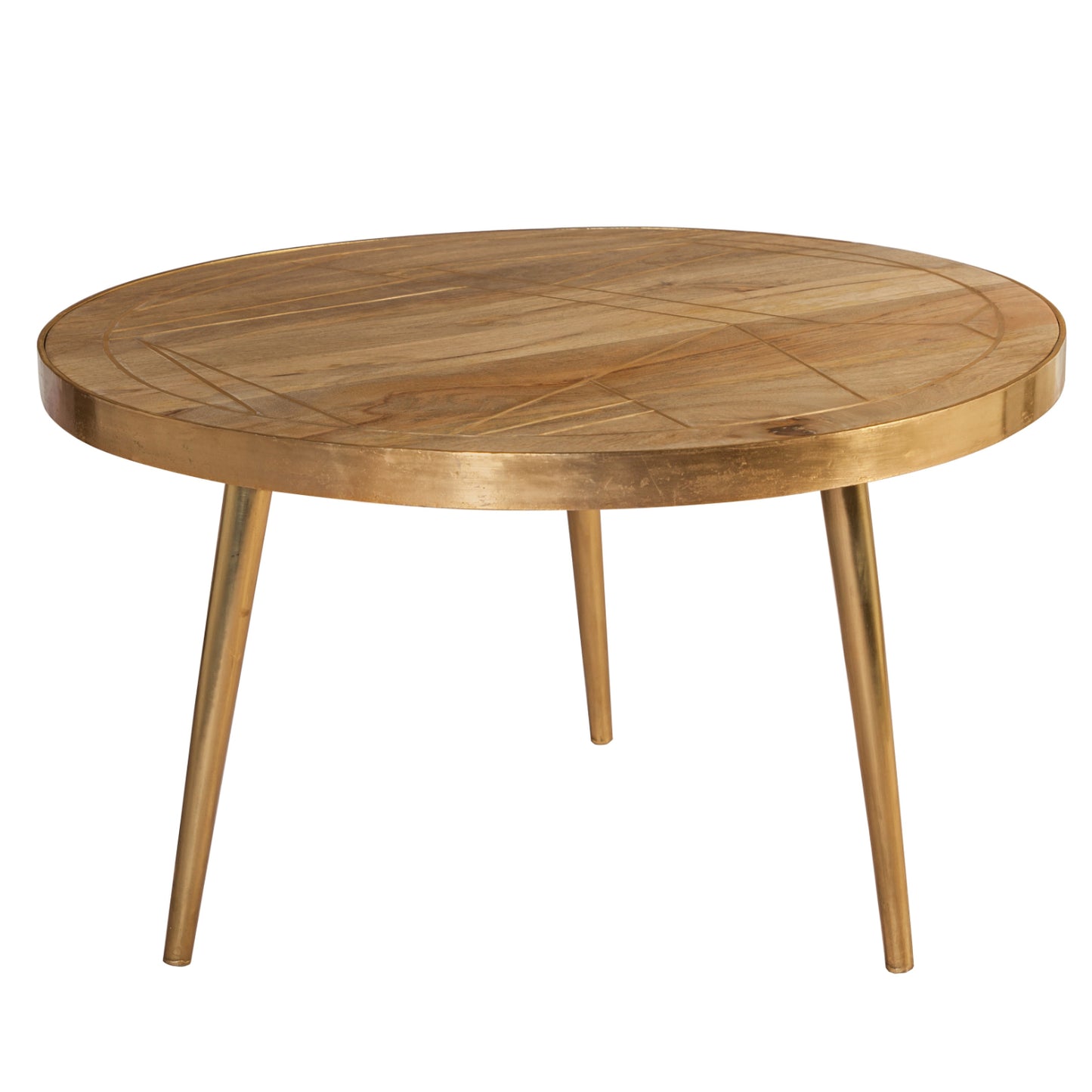 Light Gold Round Coffee Table