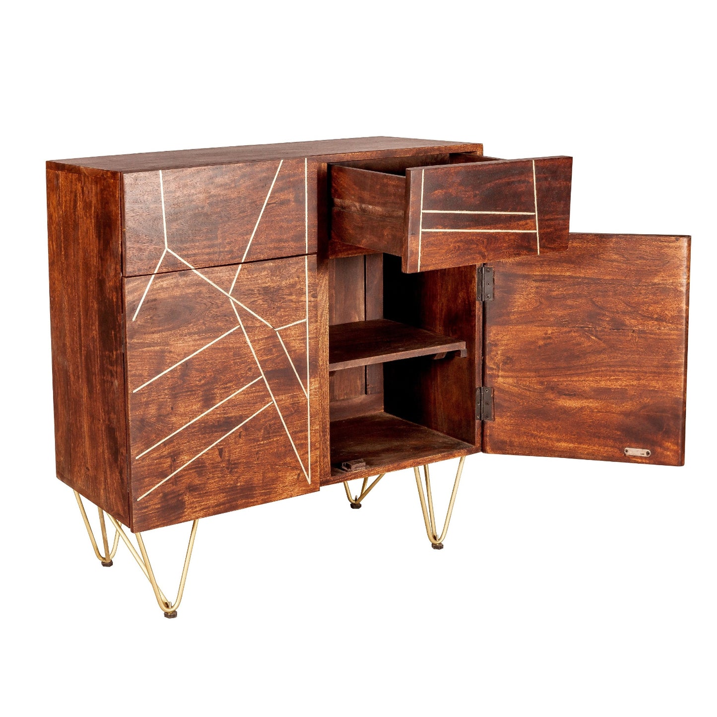 Dark Gold 2 Door Medium Sideboard