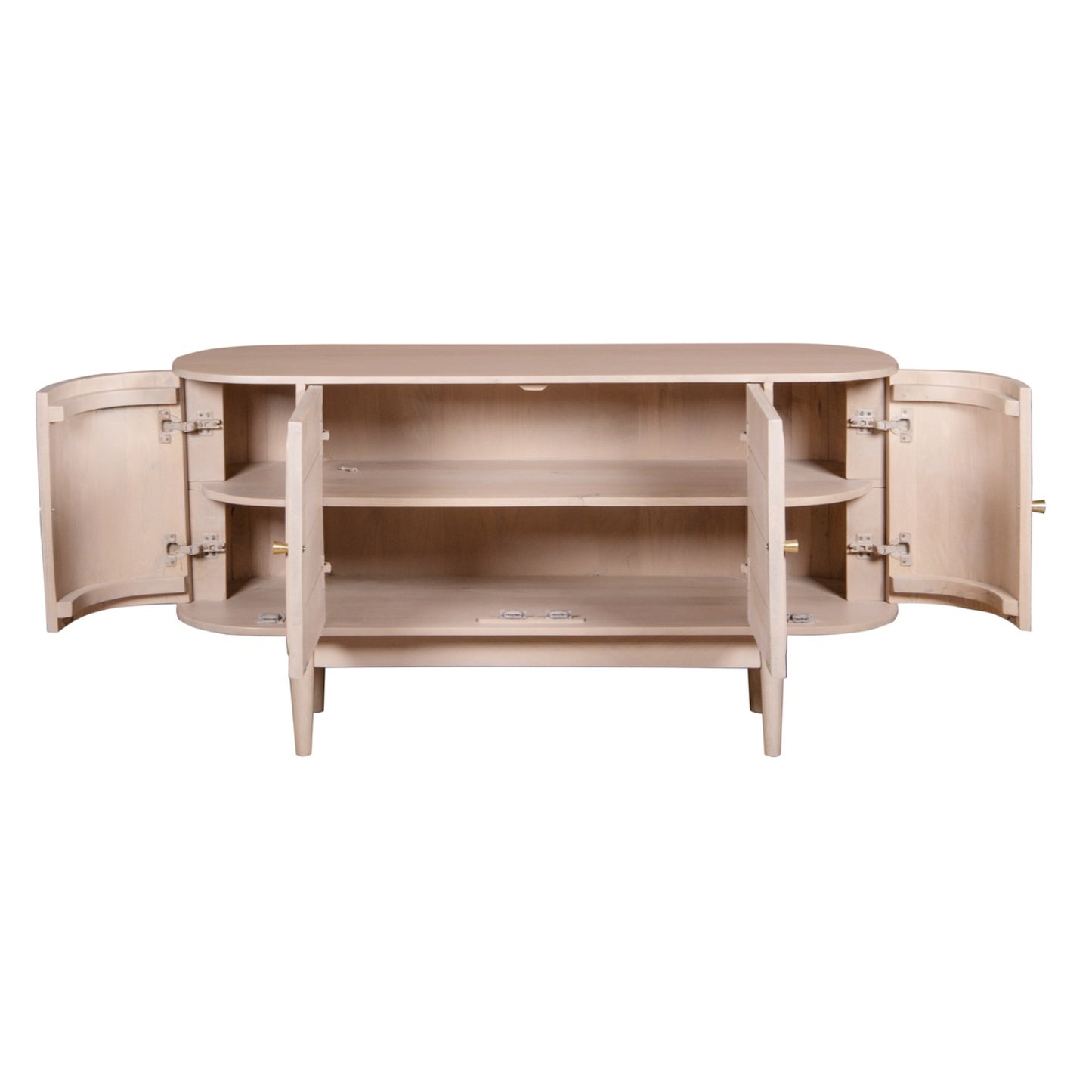 Cane & Mango Wood 4 Doors Sideboard