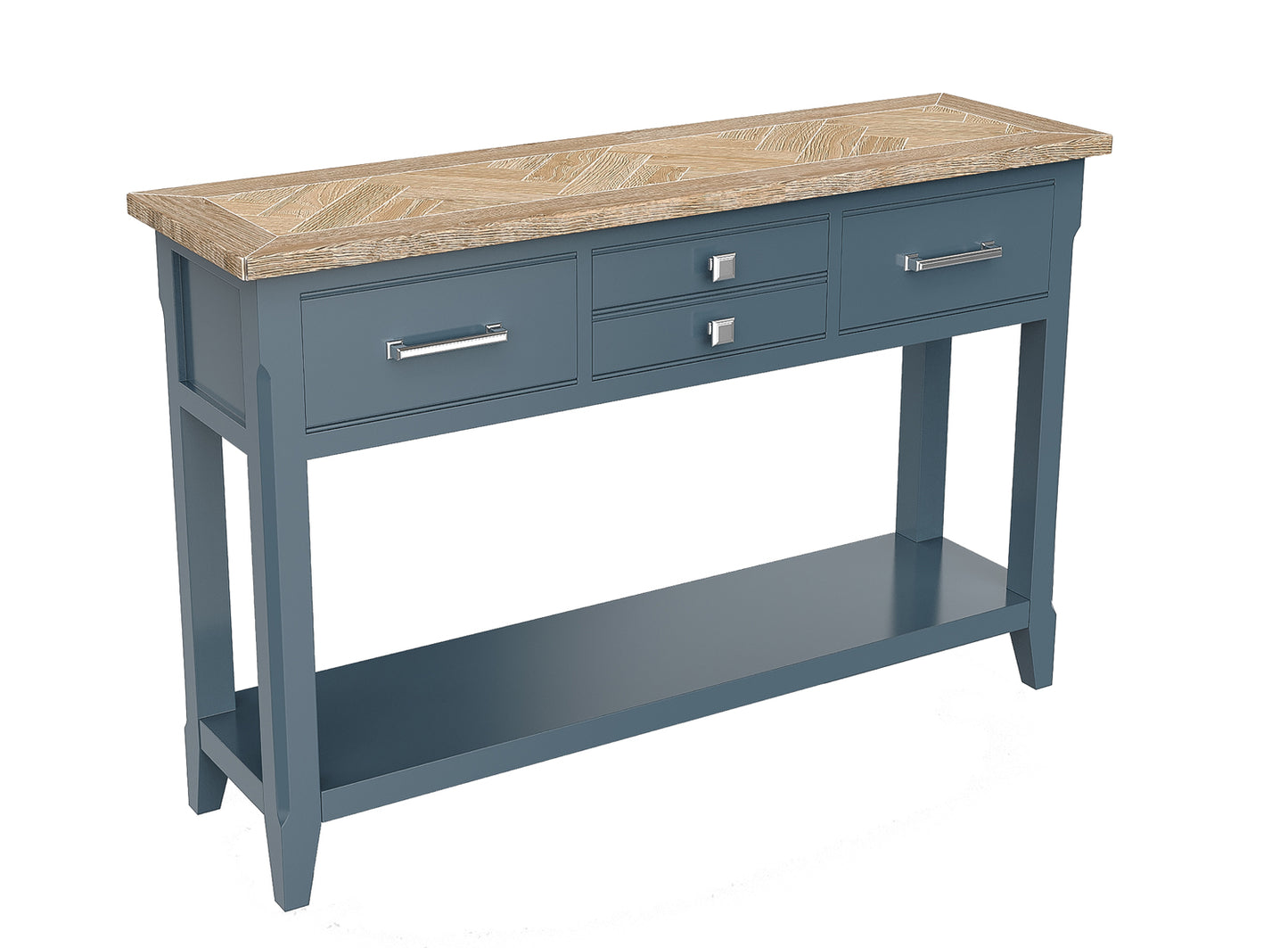 Console Table : Reclaimed Wood and Steel Small Console Table, stylish