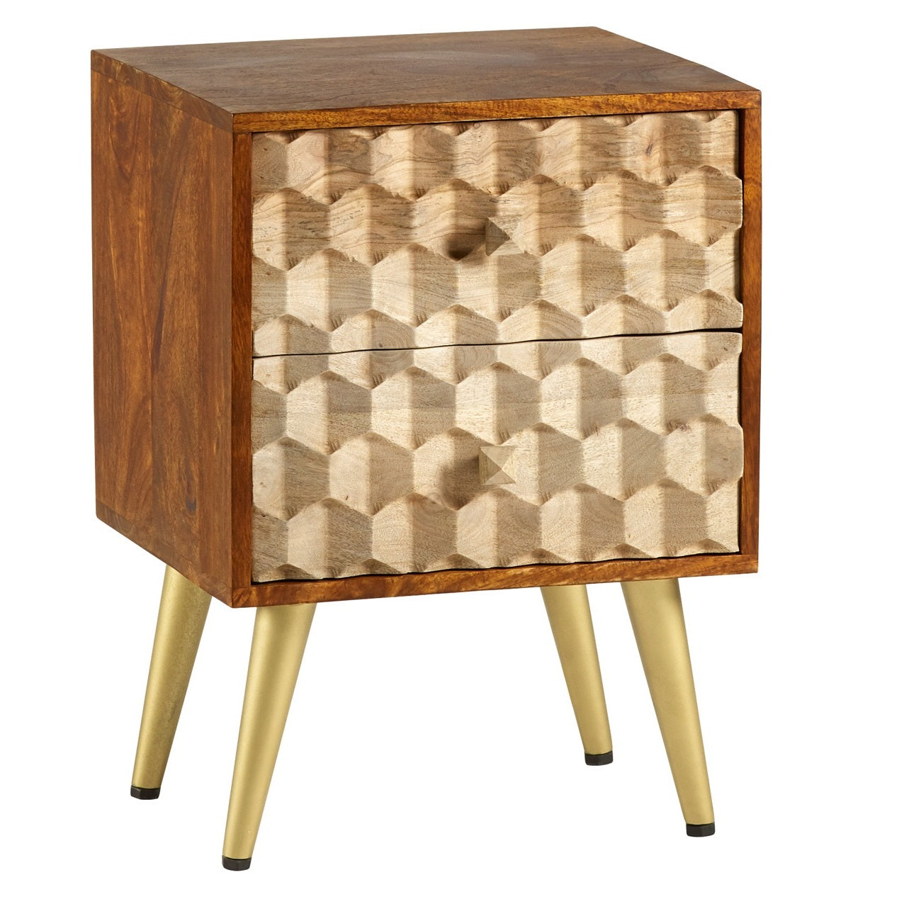 2 DRAWER SIDE TABLE