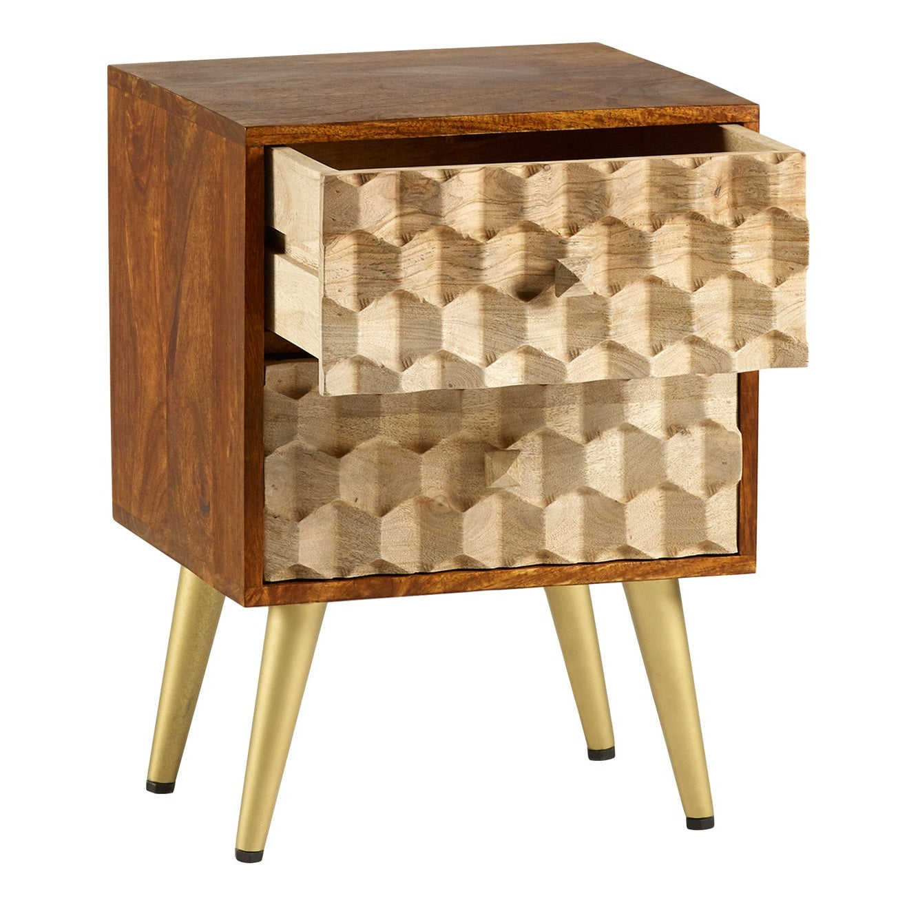 2 DRAWER SIDE TABLE