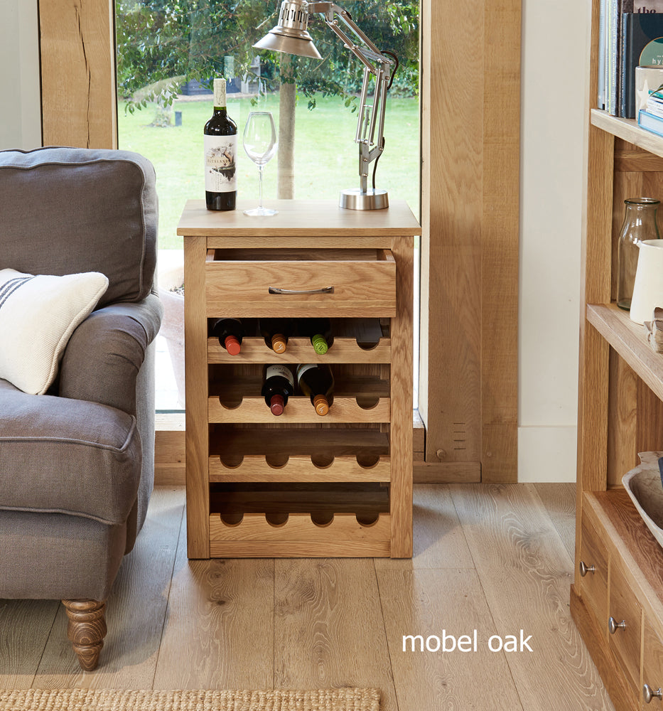 Oak Wine Rack Lamp Table : oak 16 bottle wine rack / lamp table. Stylish storage solutions for contemporary dining. Part of the Oak furniture range.
