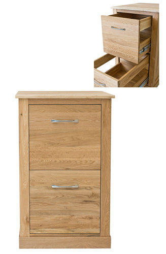 Oak Two Drawer Filing Cabinet : Oak two drawer filing cabinet. Stylish solutions for contemporary living. Part of the Oak home office furniture range.