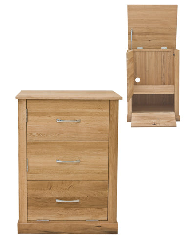 Oak Printer Cupboard : Oak printer cabinet. Stylish storage solutions for contemporary living. Part of the Oak home office furniture range.