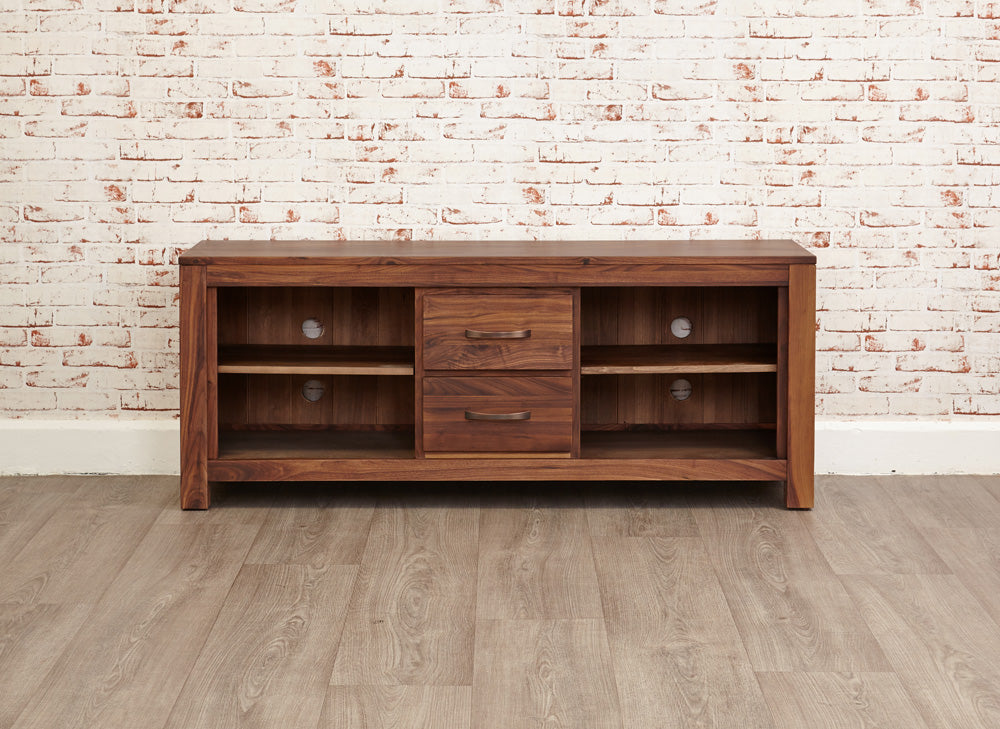 Walnut Widescreen Television Cabinet : Walnut widescreen television (TV) and DVD cabinet. Stylish solutions for contemporary living. Part of the walnut living room furniture range.