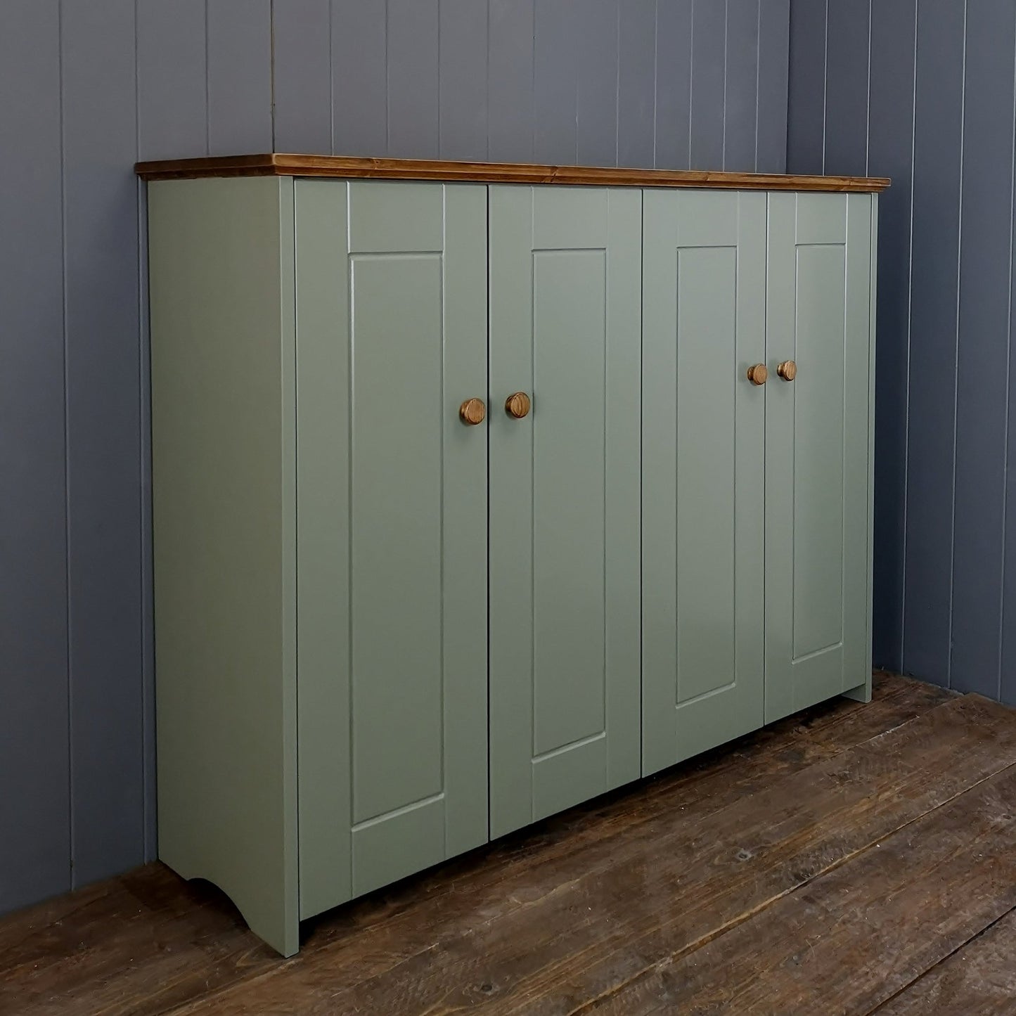 Large Country Storage Cabinet with 4 shelves