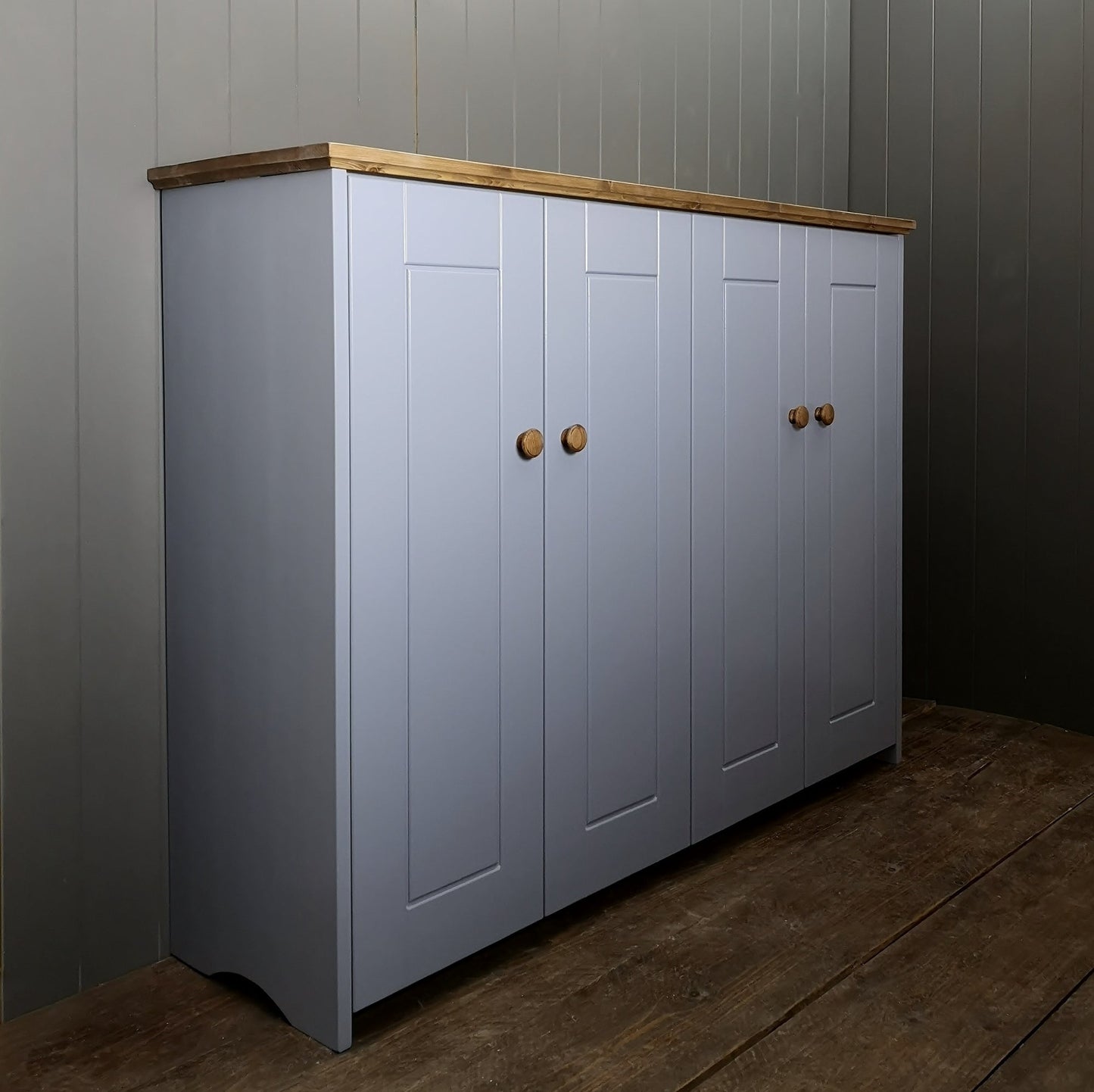 Large Country Storage Cabinet with 4 shelves