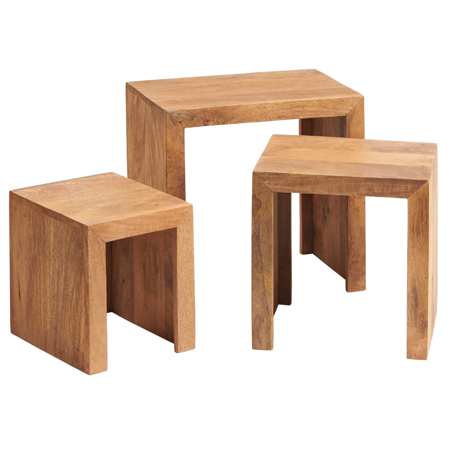 LIGHT MANGO NEST OF 3 TABLES