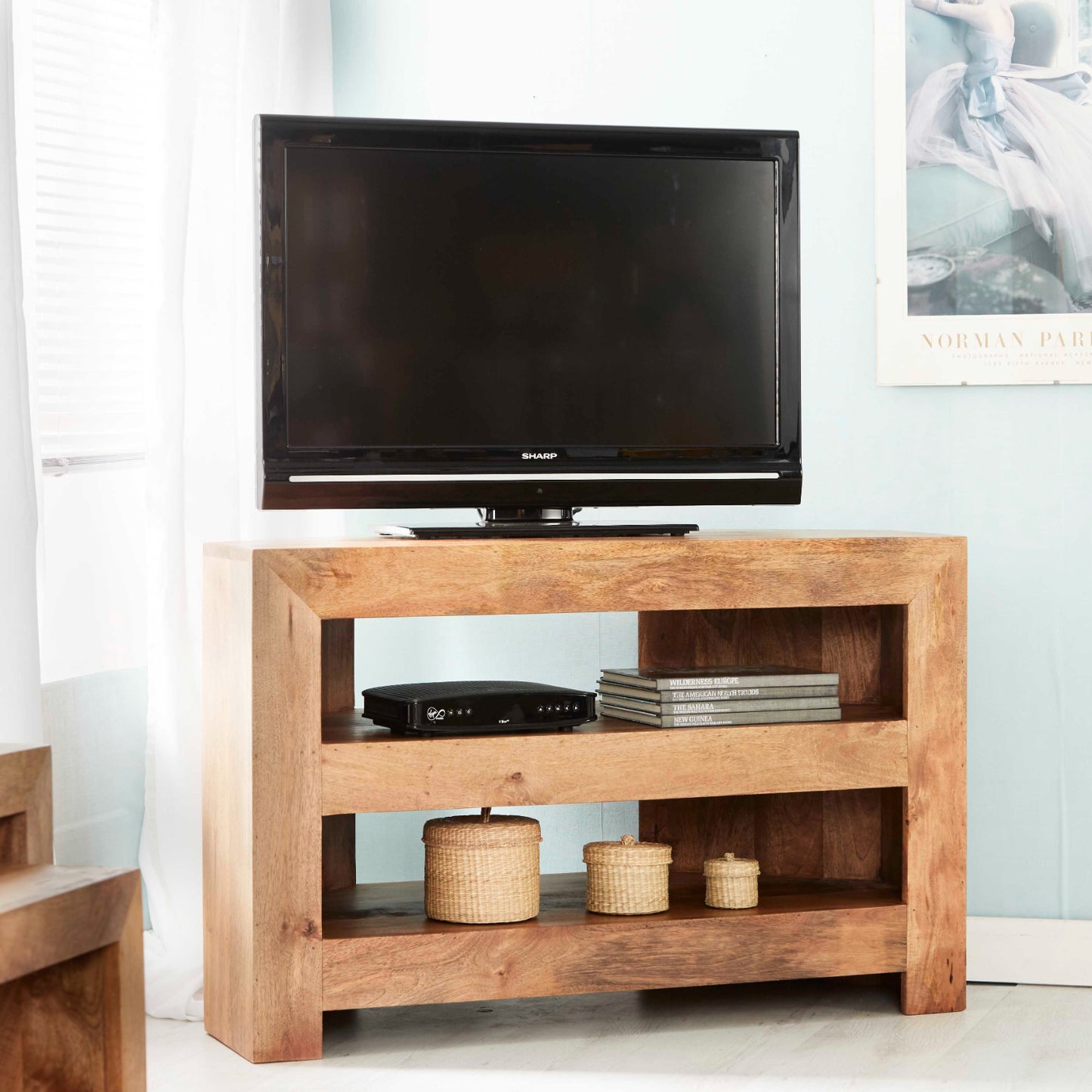 LIGHT MANGO CORNER TV UNIT