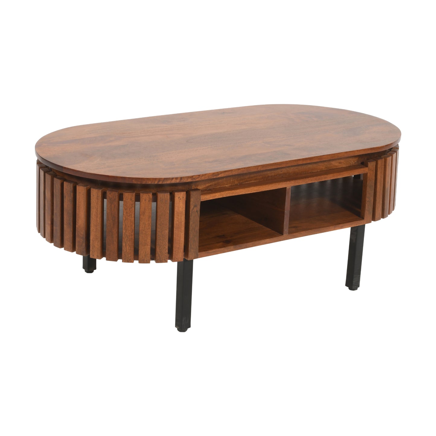 Slatted Mango Wood Rectangular Coffee Table