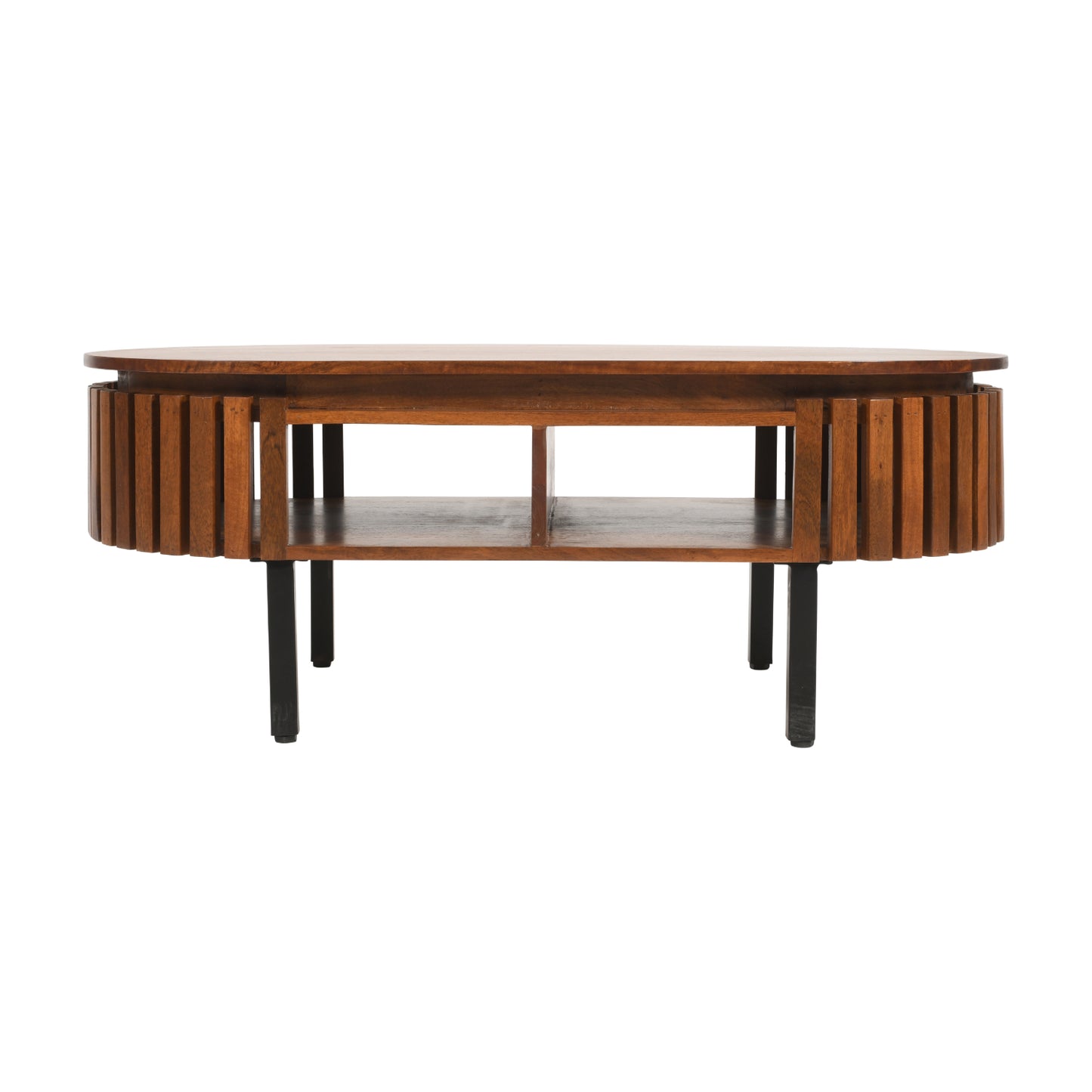 Slatted Mango Wood Rectangular Coffee Table