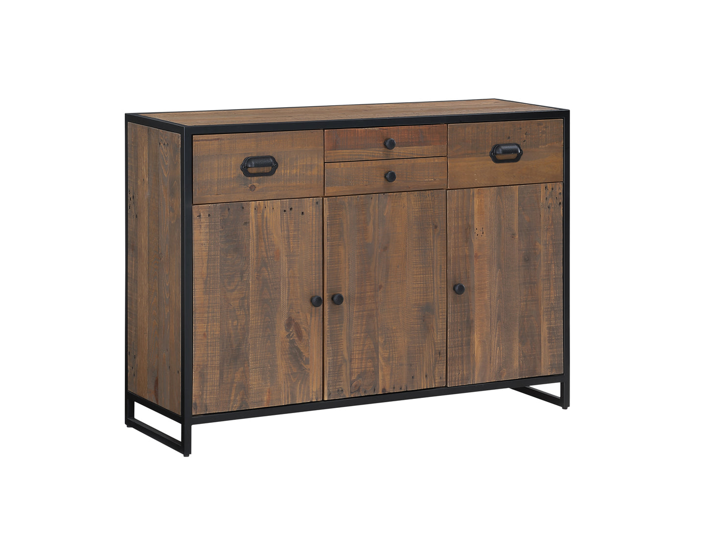 Sideboard With 3 Doors & 4 Drawers :