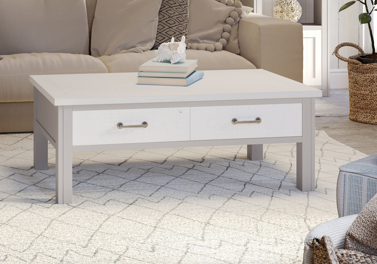 Coffee Table With Four Drawers :