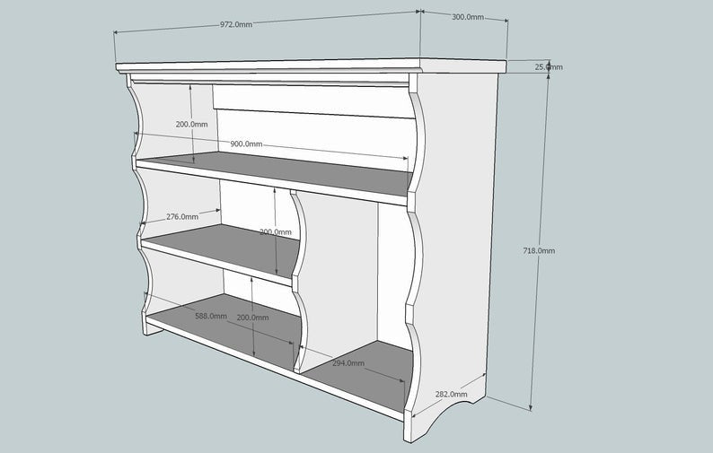 Hallway set boot benchdimensions
