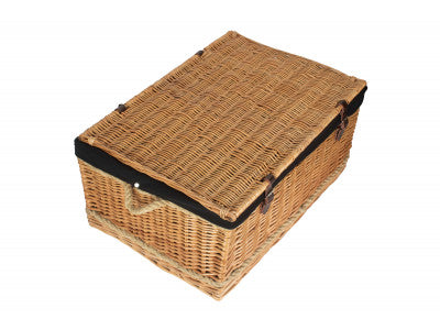 "Basket, 28" ROPE HANDLED TRUNK with BLACK LINING"