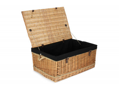 "Basket, 28" ROPE HANDLED TRUNK with BLACK LINING"