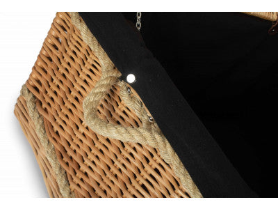 "Basket, 28" ROPE HANDLED TRUNK with BLACK LINING"