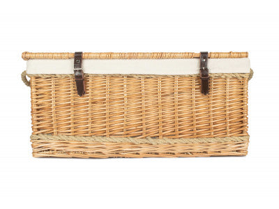 "Basket, 28" ROPE HANDLED TRUNK with WHITE LINING"