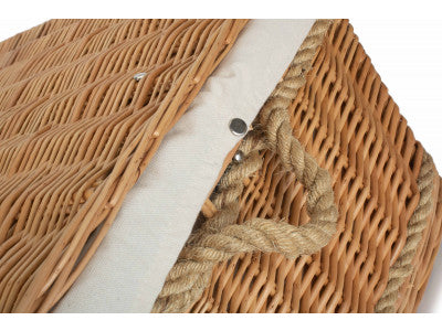 "Basket, 28" ROPE HANDLED TRUNK with WHITE LINING"