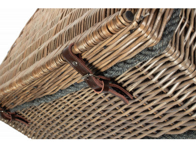 "Basket, 28" ANTIQUE WASH ROPE HANDLED TRUNK"