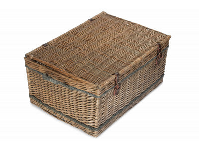 "Basket, 28" ANTIQUE WASH ROPE HANDLED TRUNK"