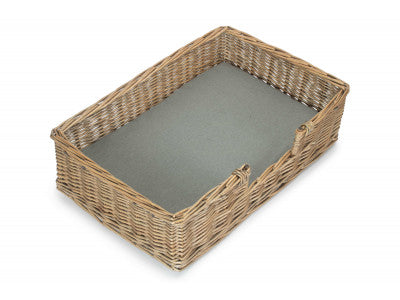 Basket, SMALL RECTANGULAR DOG BED with CUSHION