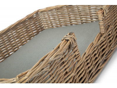 Basket, SMALL RECTANGULAR DOG BED with CUSHION