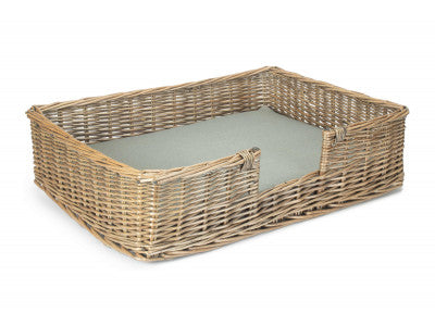 Basket, MEDIUM RECTANGULAR DOG BED with CUSHION