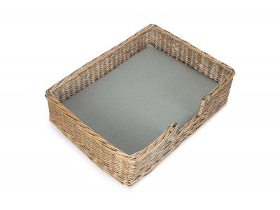 Basket, MEDIUM RECTANGULAR DOG BED with CUSHION