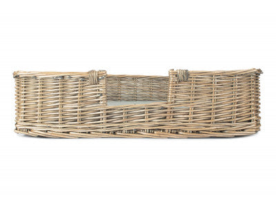 Basket, MEDIUM RECTANGULAR DOG BED with CUSHION