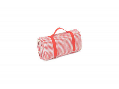 Basket, RED & WHITE GINGHAM PICNIC BLANKET