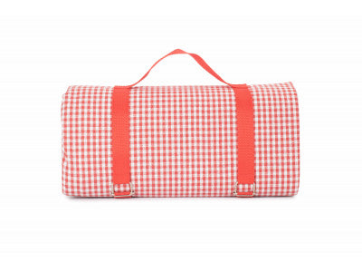 Basket, RED & WHITE GINGHAM PICNIC BLANKET