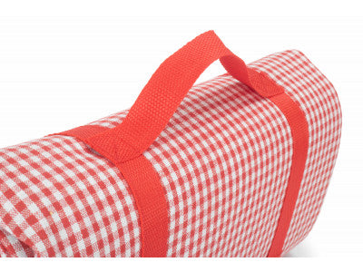 Basket, RED & WHITE GINGHAM PICNIC BLANKET