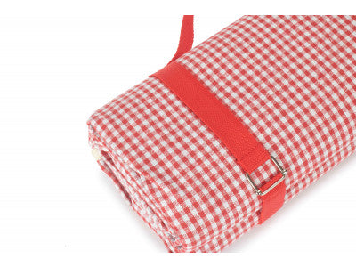 Basket, RED & WHITE GINGHAM PICNIC BLANKET