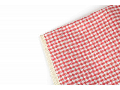Basket, RED & WHITE GINGHAM PICNIC BLANKET
