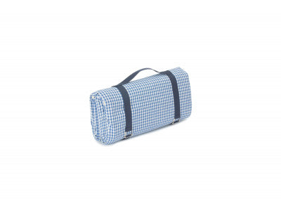 Basket, BLUE & WHITE GINGHAM PICNIC BLANKET