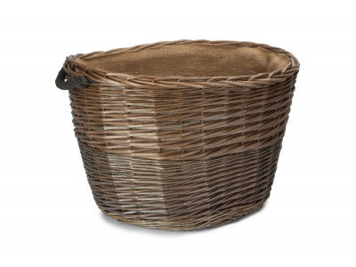Basket, LARGE OVAL LOG BASKET