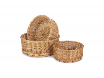 Basket, SET 3 ROUND STRAIGHT-SIDED TRAYS