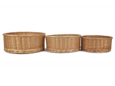 Basket, SET 3 ROUND STRAIGHT-SIDED TRAYS