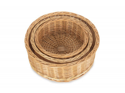 Basket, SET 3 ROUND STRAIGHT-SIDED TRAYS