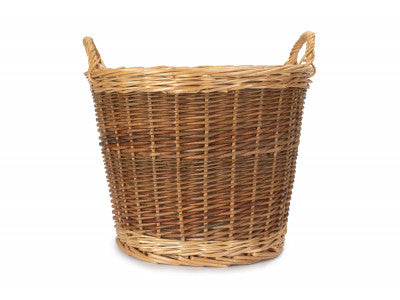 Basket, MEDIUM UNPEELED WILLOW LOG BASKET with LINING