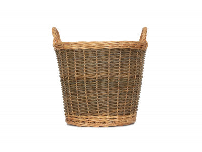 Basket, SMALL UNPEELED WILLOW LOG BASKET with LINING