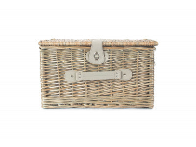 Basket, 4 PERSON GREY CHECKED CHILLER HAMPER