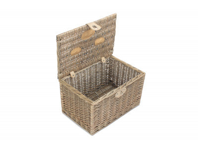 Basket, MEDIUM ANTIQUE WASH FINISH CHEST HAMPER
