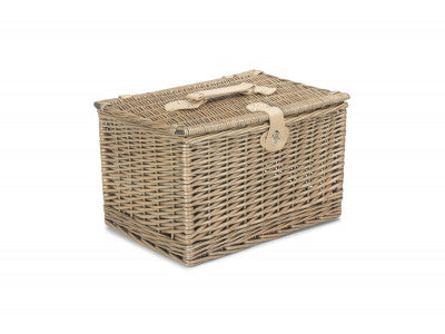 Basket, LARGE ANTIQUE WASH FINISH CHEST HAMPER