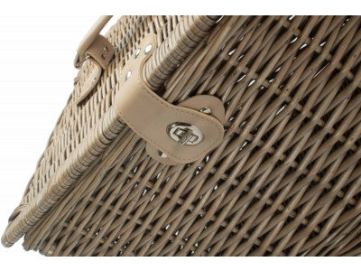 Basket, LARGE ANTIQUE WASH FINISH CHEST HAMPER