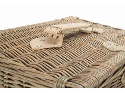 Basket, LARGE ANTIQUE WASH FINISH CHEST HAMPER