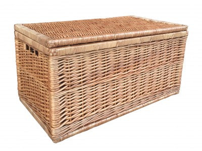 "Basket, 31" LIGHT STEAMED LINEN CHEST"