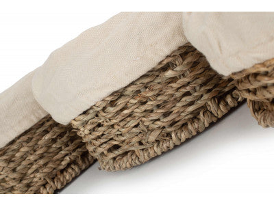 Basket, LINED ROUND SEAGRASS SMALL TRAY